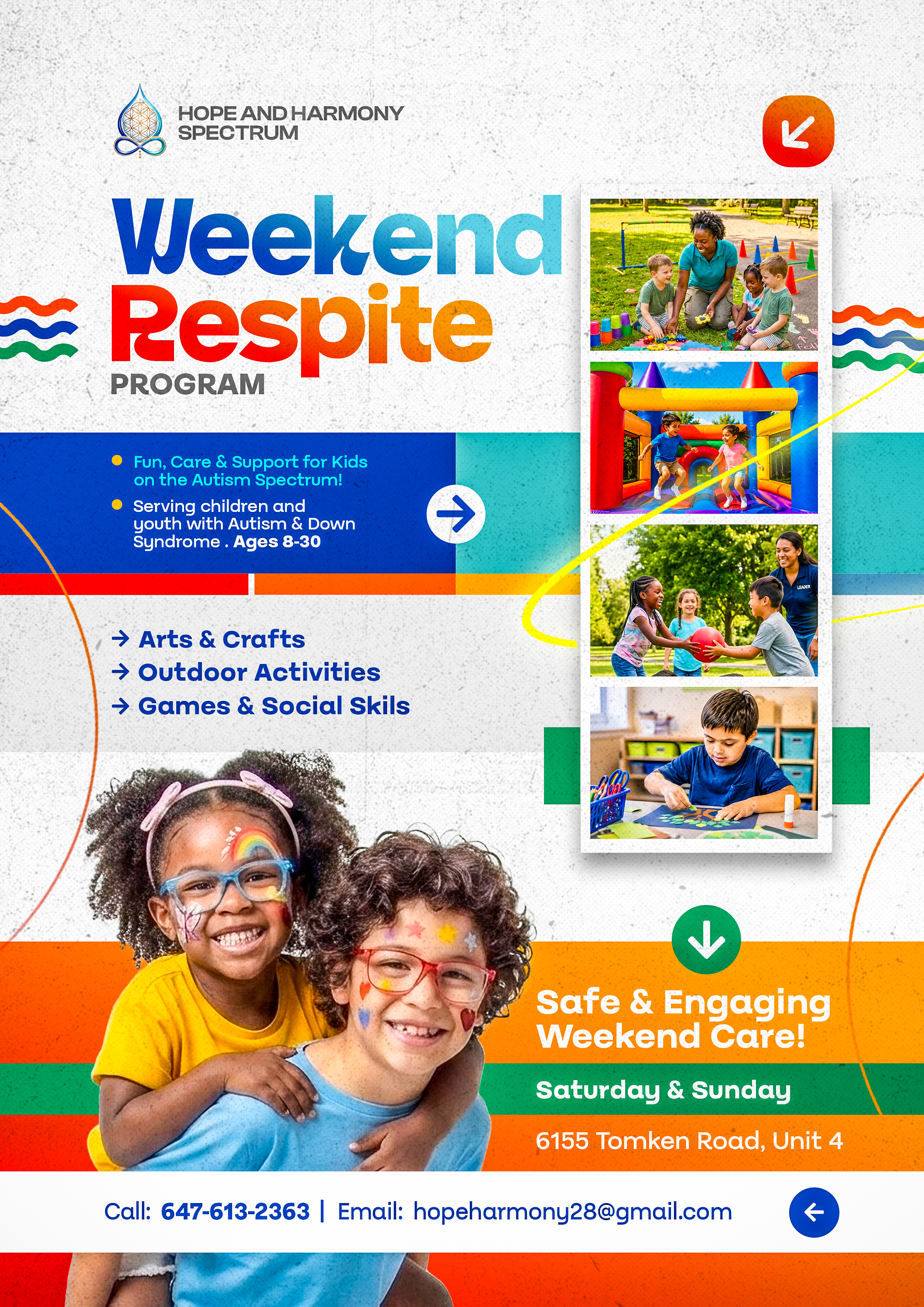Hope and Harmony Spectrum Inc. Weekend Respite Program poster